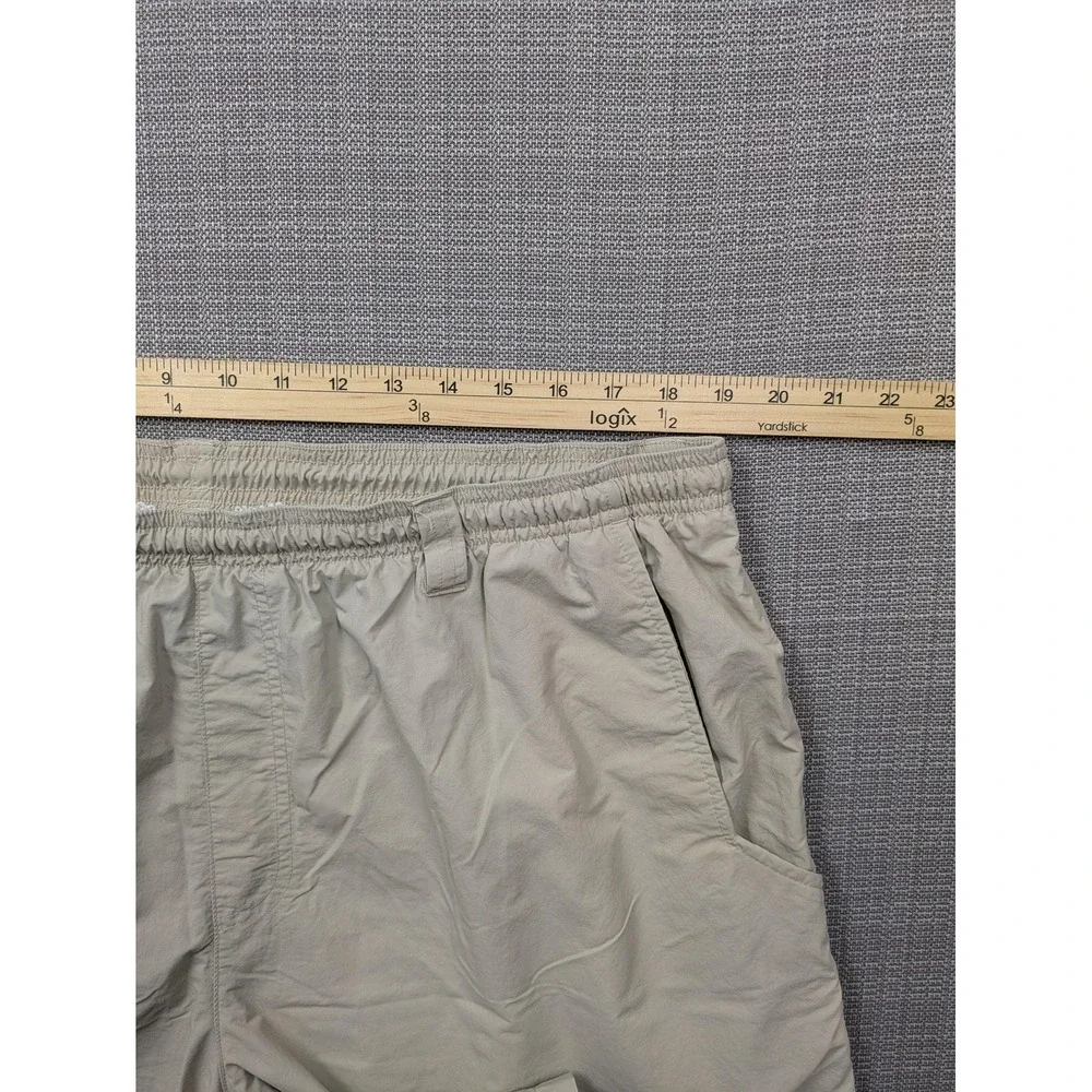 Columbia PFG Shorts Mens 2XL Beige Elastic Waist 7 Inseam Fishing Casual